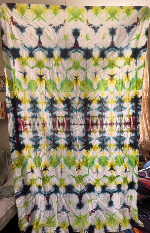 45X72in 100% Cotton Quality Handmade Shibori Inspired Tie Dye Wall Art/tapestry gallery