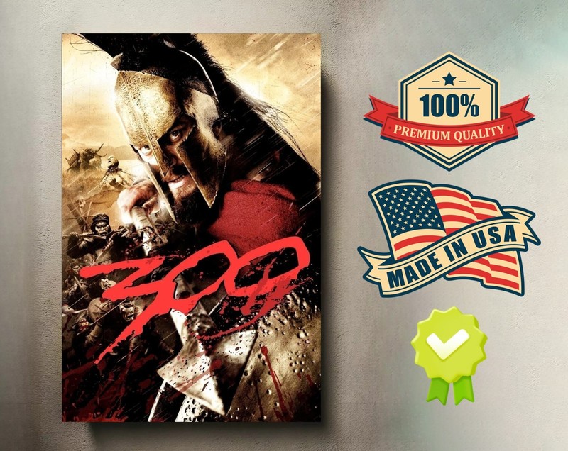 300 (2006) 8×12 Metal Movie Poster 🔥🍿