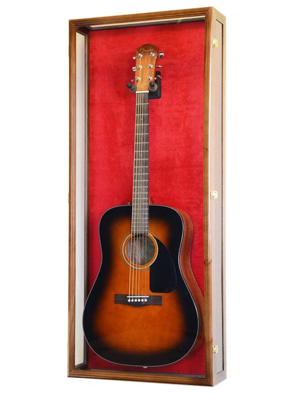 Clear Viewing Guitar Display Case Fender Acoustic Electric Bass Wall Rack Holder gallery