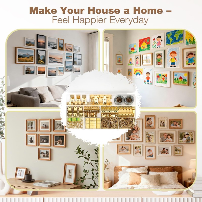 Picture Hanging Kit set Professional Wall Mount Hardware Kit 322 PCS gallery