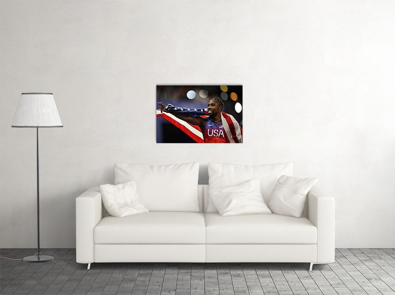 Noah Lyles 100m Athlete 2024 Summer Games Champs Sports Fans - POSTER 20"x30" gallery