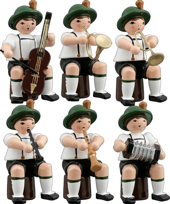 All-Year Figures Musicians Sitting 6-Piece Height 7cm NEW Spring Figure
