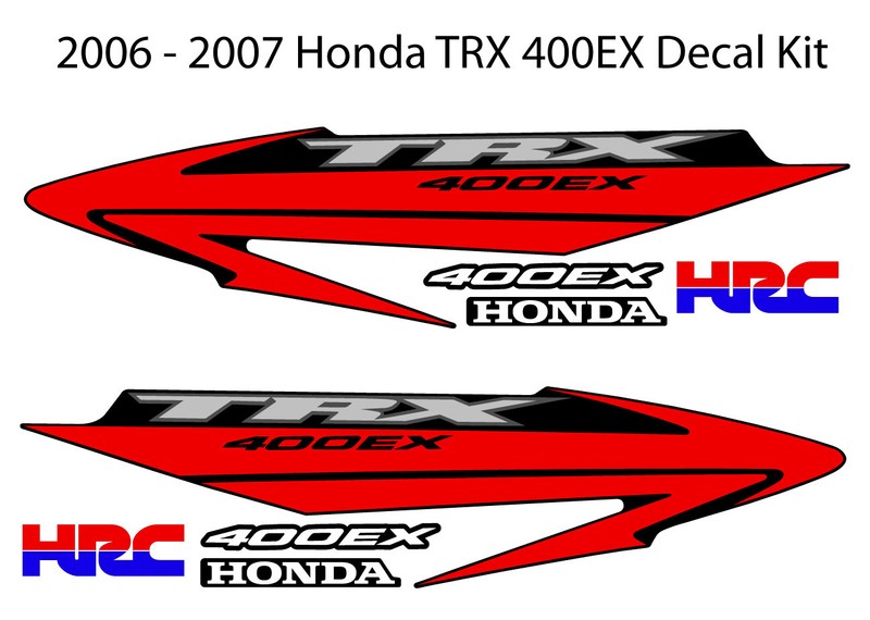 2006 2007 HONDA TRX 400EX Decal Sticker OEM kit Black Plastic 400 ATV Quad gallery