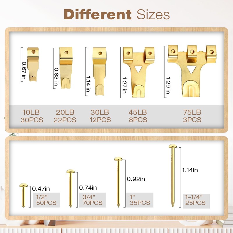 Picture Hanging Kit set Professional Wall Mount Hardware Kit 322 PCS gallery
