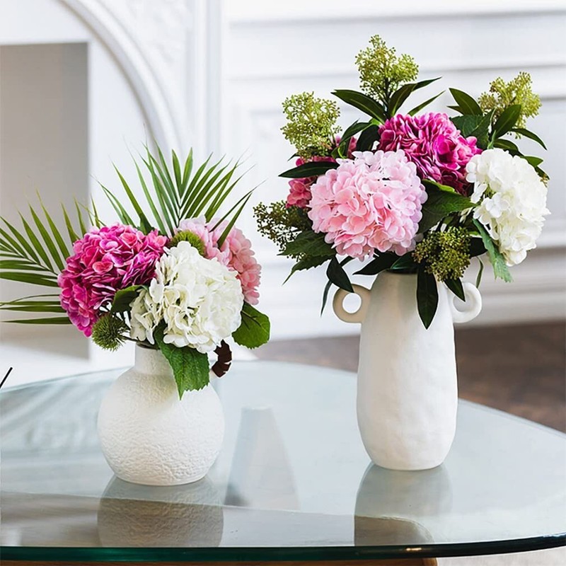 3pcs 25in Artificial Realistic Hydrangea Flowers 3D Real Touch 25in Extra Long gallery
